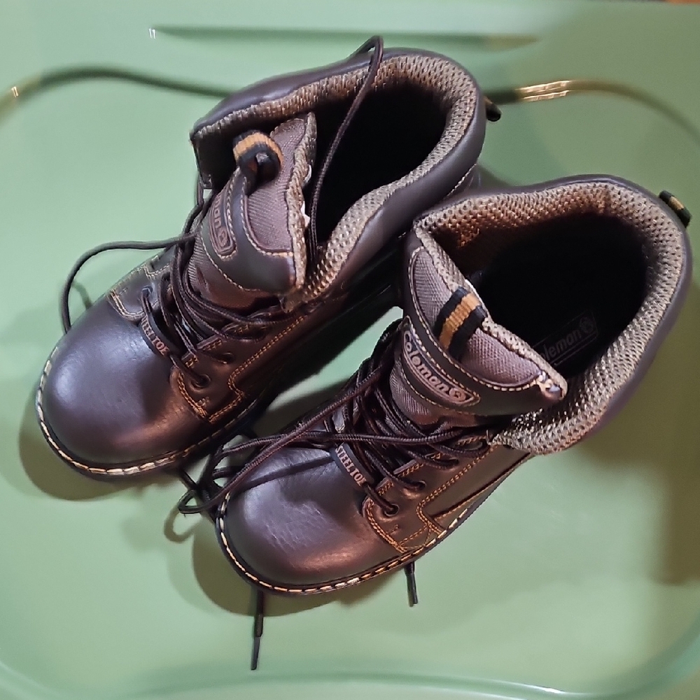 Coleman Steel Toe Black and Tan Boots